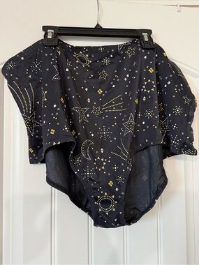 torrid Black Swimsuit Bottoms with Gold & White Celestial Accents